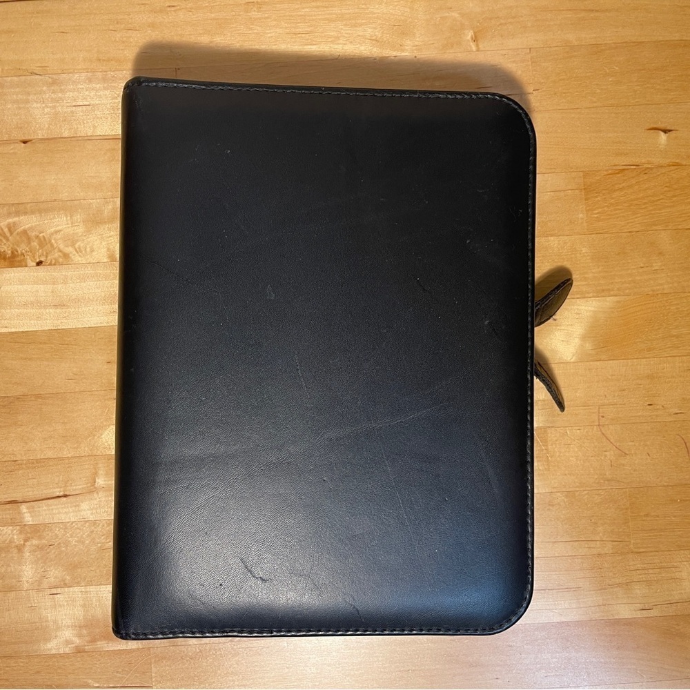 Vintage Day-Timer Genuine Leather Planner Made USA Executive Organizer 80s